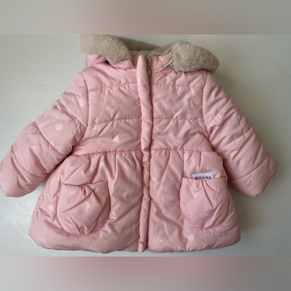 Mayoral Newborn Ecofriends Winter Puffer Coat 6-9 & Knit Boots